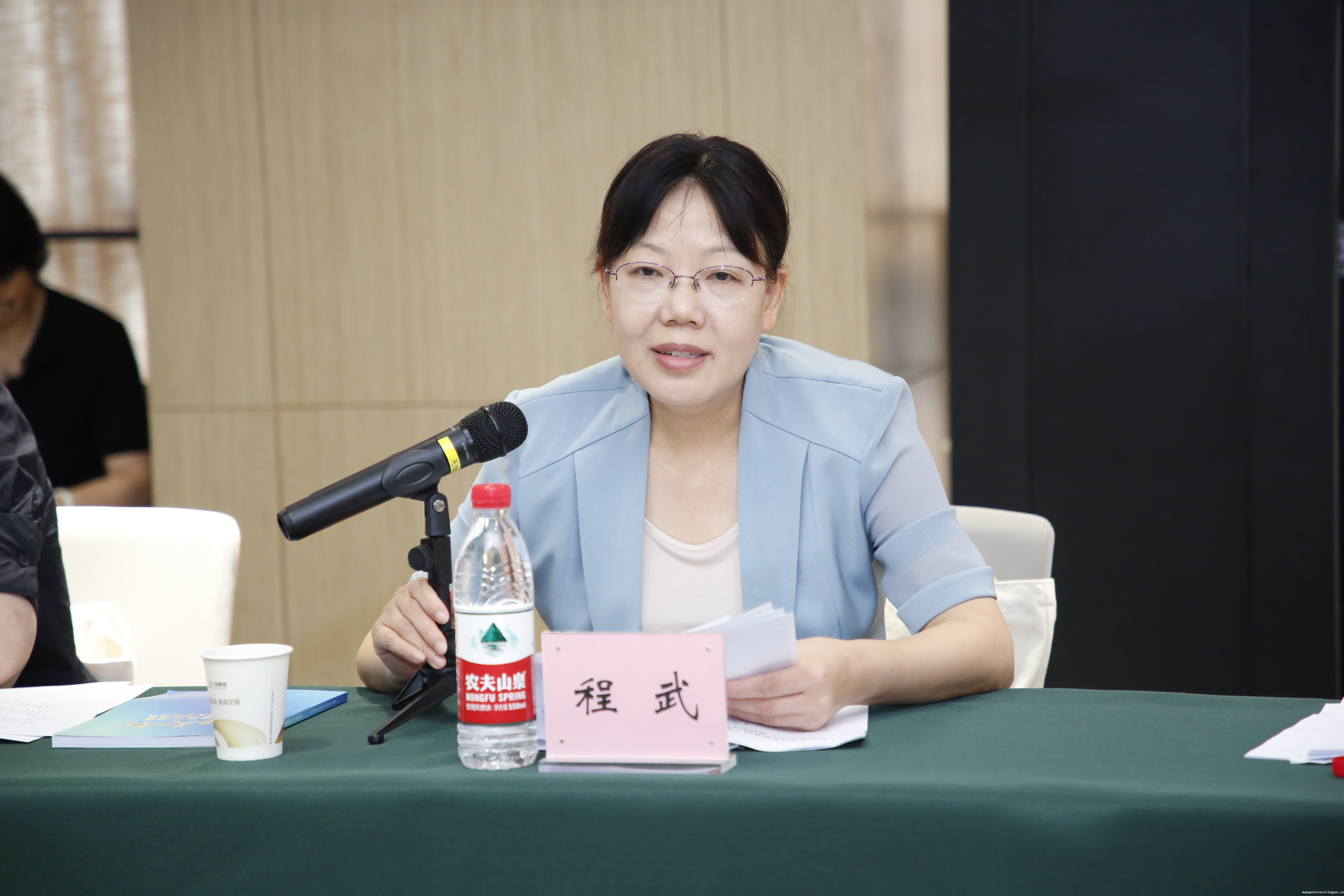 图为星空体育棋牌官网党组书记、理事长程武讲话