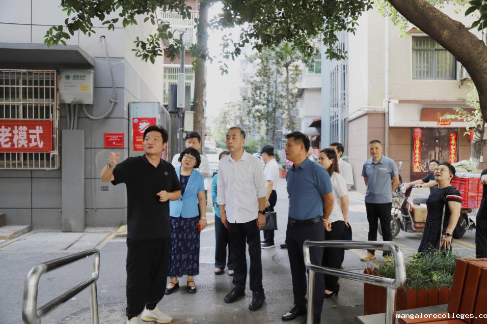 图为全国人大代表、中国肢协主席卢林等调研武汉市硚口区荣东社区无障碍环境建设